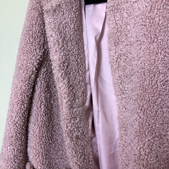 Halogen Blush Shearling Jacket Size Small - Picture 8 of 13